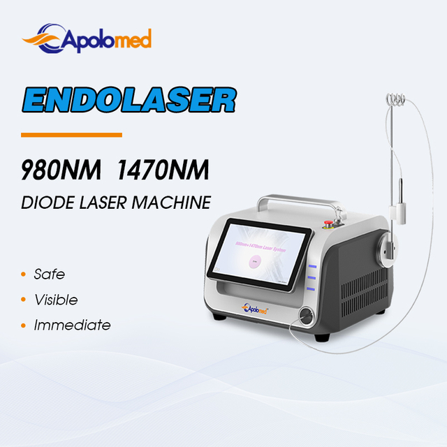Endolaser avec machine de lipolyse de levage de visage de thérapie vasculaire de laser de la fibre 980+1470nm